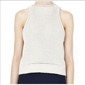 3.1 Phillip Lim White Sweater Tank Hand Knit Look
